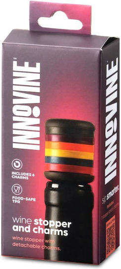 Innovine 12072 Πώμα Κρασιού & Σετ 6 Τμχ Διακριτικά Ποτηριού 2--1