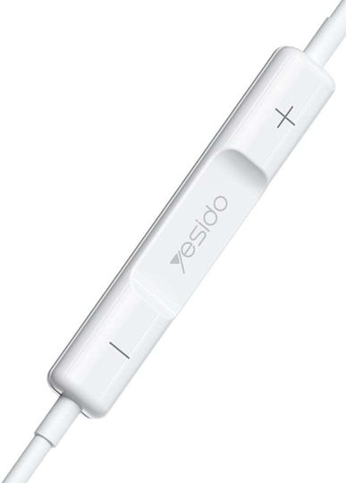 Yesido Yh38 In-ear Căști Handsfree cu Mufă USB-C Alb