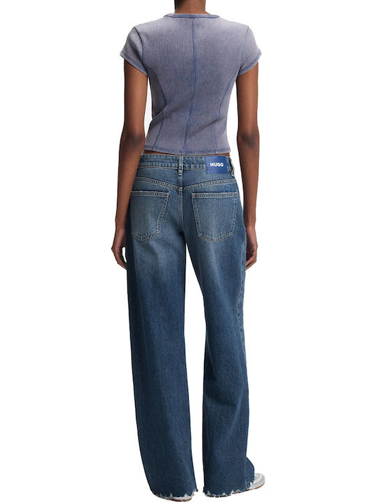 Women's Jean Trousers Dark Aged Denim