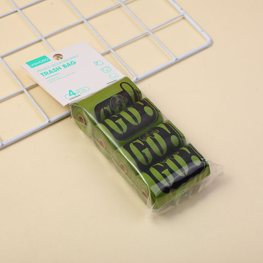 Printed Biodegradable Dog Waste Bag 4 Units Green