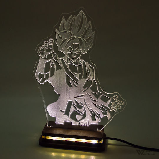 World of Wood Decorative Table Lamp Son Goku Dragon Ball LED 21x15cm