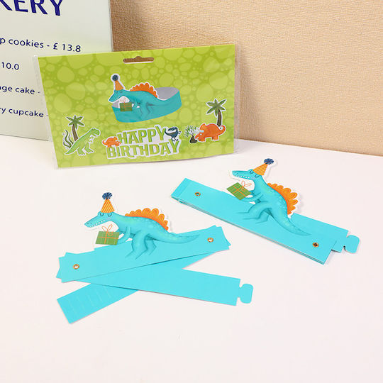 Paper Dinosaur Party Hat 4 Pieces