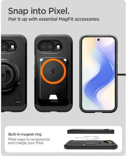 Spigen Tough Armor Mag Fit Rückseite Silikon Kunststoff Schwarz Google Pixel 10a