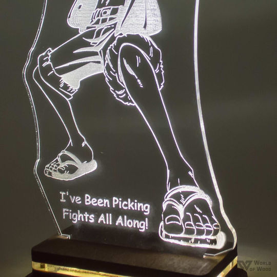 World of Wood Decorative Table Lamp One Piece Luffy LED 22x12cm