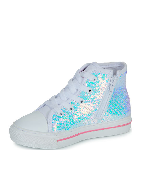Mermaid Magic Athletic Kids Sneakers High White