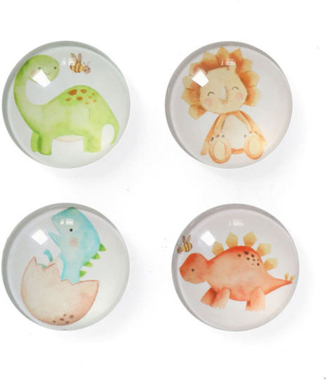 Decorative Magnets Set 4 Pieces Z-l Dinos 11247 Φ2.5x0.8
