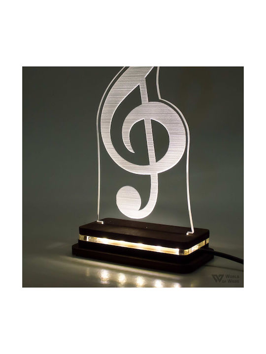 World of Wood Decorative Table Lamp Key Of Sol LED 22x9cm