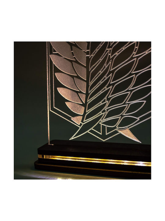 World of Wood Decorative Table Lamp Attack On Titans Wings Of Freedom LED 20x14cm