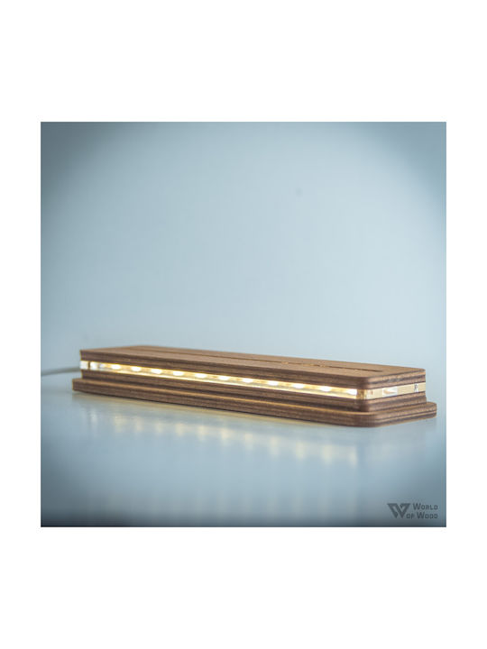 World of Wood Decorative Table Lamp Infinite Arrow LED Warm White Love 14x20cm