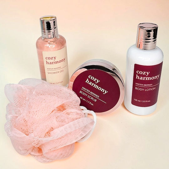Gift Set Women Cozy Harmony Shower Gel Body Lotion Body Scrub