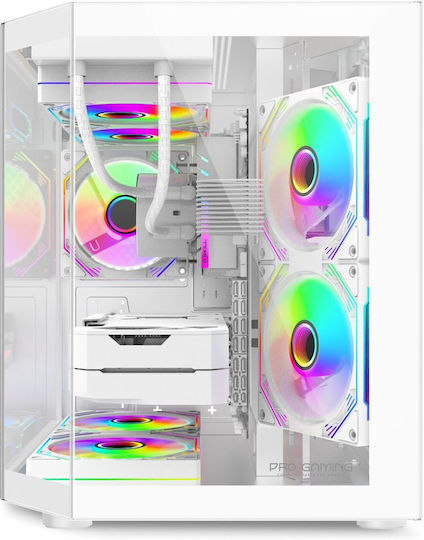 ProGaming Alma Desktop PC (i5-14600KF/32GB DDR4/2TB SSD/GeForce RTX 3050/W11 Home) Alb Glacier