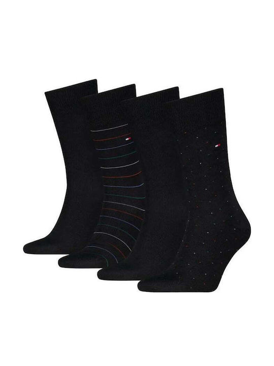 Tommy Hilfiger Ανδρικές Κάλτσες Μαύρες 4Pack Tommy Hilfiger Ανδρικές Κάλτσες Μαύρες 4Pack