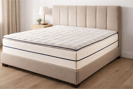 Cotton Foam Mattress Topper Double White 150x (90x200x5 Cm)