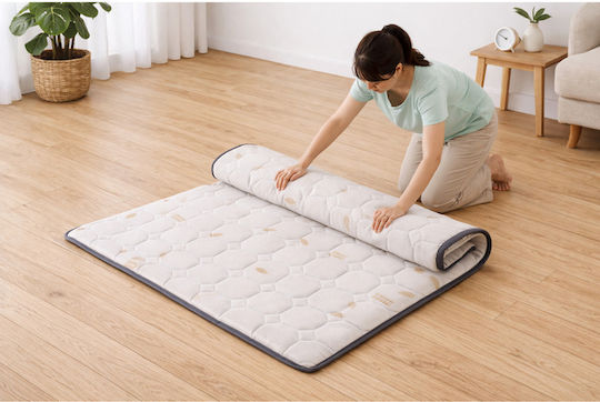 Cotton Foam Mattress Topper Double White 150x (90x200x5 Cm)
