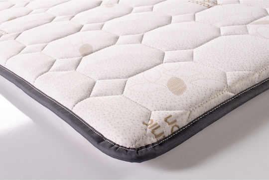 Topper Saltele Din Spumă Bumbac Dublu Alb 150x (180x200x5cm)