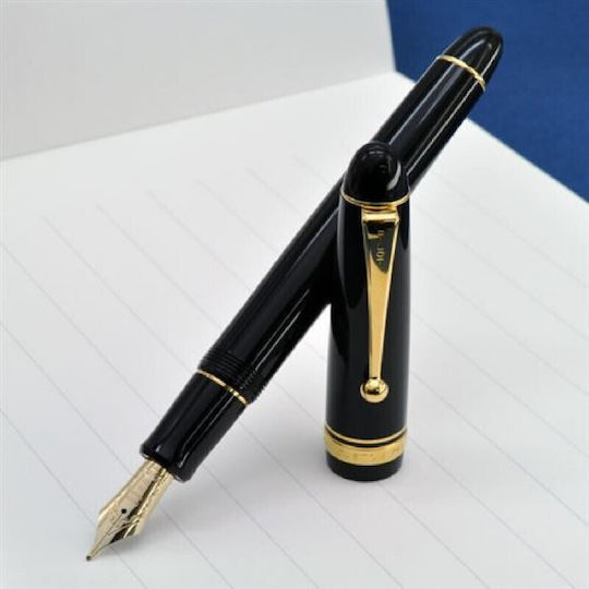 Pilot Custom Писалка Broad Черна с Черно Мастило
