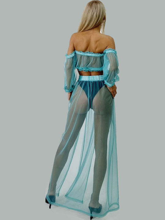 Γυναικείο Σετ Παραλίας Turquoise