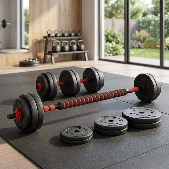 VSL Sports PowerDumbbell 20 Αλτήρες Σετ με Μπάρα Συνολικού Βάρους 20kg