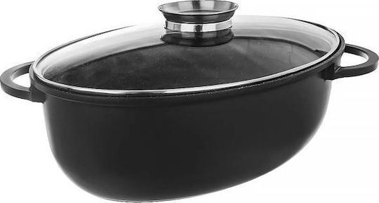 Orion Oval Hitzebeständiges Kochgeschirr Glas mit Deckel 45cm 2 Stücke