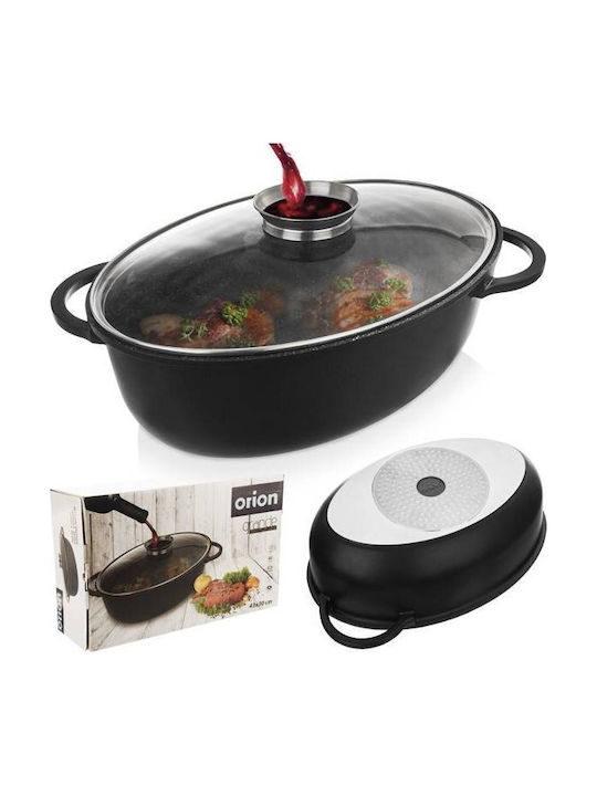 Orion Oval Heat-Resistant Cookware Glass with Lid 45cm 2 Pieces