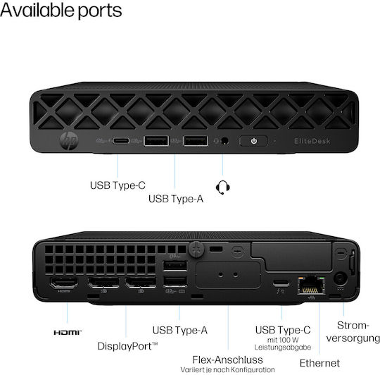 HP EliteDesk 8 G1 Mini PC (Core Ultra 5 235T/32GB DDR5/512GB SSD/W11 Pro)