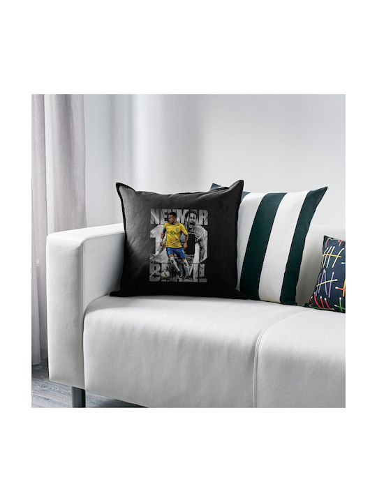 Koupakoupa Sofa Cushion Neymar from 100% Cotton Black 50x50cm