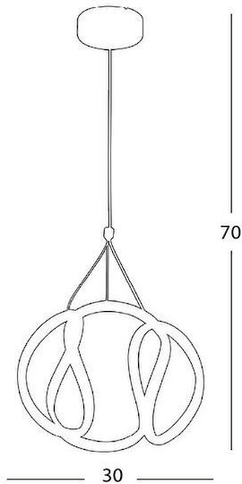 Buket Turcoaz LED Lumini Suspendate 30x30x70cm