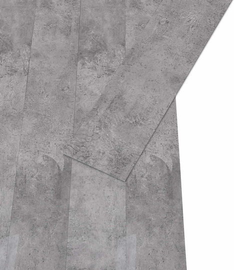 Vidaxl Self-Adhesive Floor Tile 32 Pcs Brown Cement 4.46 Sqm PVC