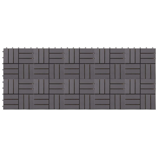 vidaXL Material for Garden Flooring from Wood 30x30cm 10 Pieces