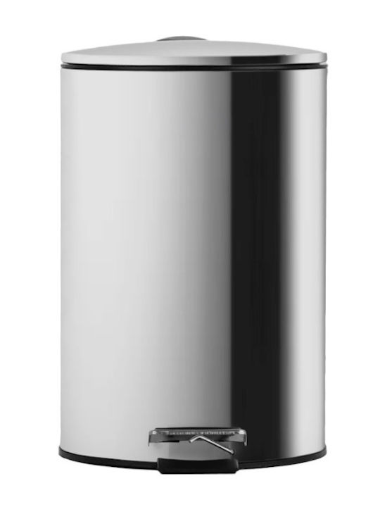 Bathroom Tissue Bin Classic Stainless Steel 12lt Matte Inox
