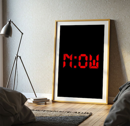 Quote Poster Now Pq173 50cm X 70cm Μαύρη Ξύλινη Κορνίζα