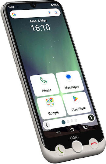 Doro Aurora A30 + Drahtloses Ladegerät Dual SIM (6/128GB) Weiß