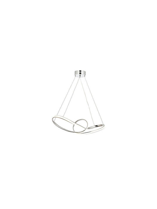 Gelkén Metal Modern Ceiling Light Chrome 60x25x70cm