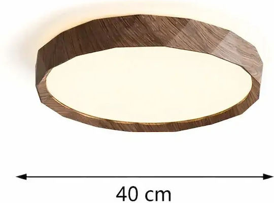 Deckenleuchte Antik Holz Dunkle Karydi LED Mit Fernbedienung Karydia 40x40x15cm Deckenleuchte Antik Holz Dunkle Karydi LED Mit Fernbedienung Karydia 40x40x15cm