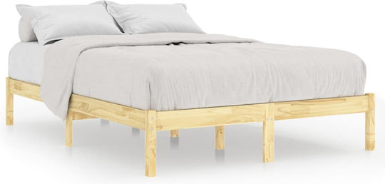 Pat Dublu pentru Saltea 135x190cm Pine UK / Brown