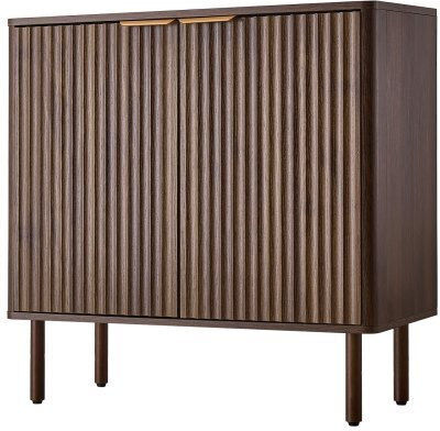 Μπουφές από Ξύλο & Μέταλλο Walnut 80x37.5x80cm