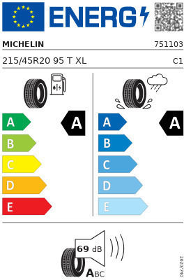 Michelin 215/45R20 95T XL Θερινό Λάστιχο Αυτοκινήτου