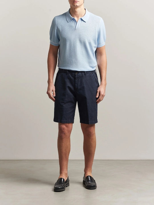 Polo Blouse Short Sleeve Sky Blue