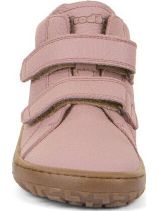 Leder Kinderstiefel mit Reissverschluss Rosa