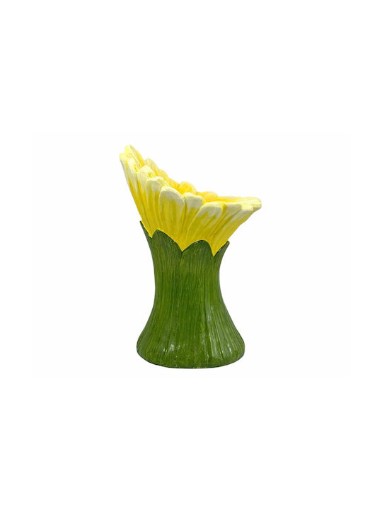 Living Room Plastic Yellow Stool 44.5x41x60cm