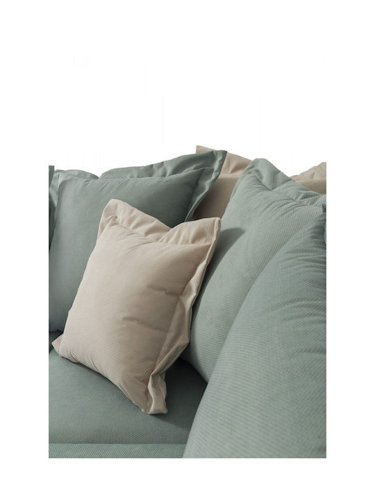 Ronaldo Corner Couch with Reversible Angle Ciel Cream 290x235x95cm