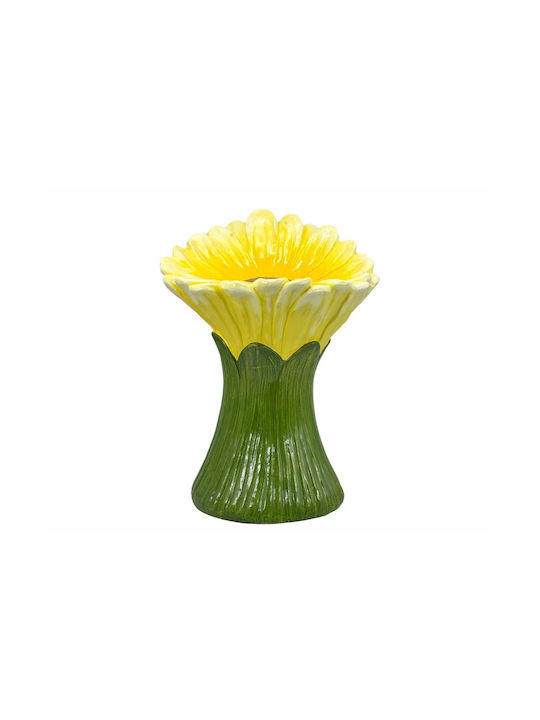 Living Room Plastic Yellow Stool 44.5x41x60cm