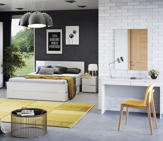 Bodenstehende Schminktisch Schlafzimmer Holz Weiß 120x45x76cm