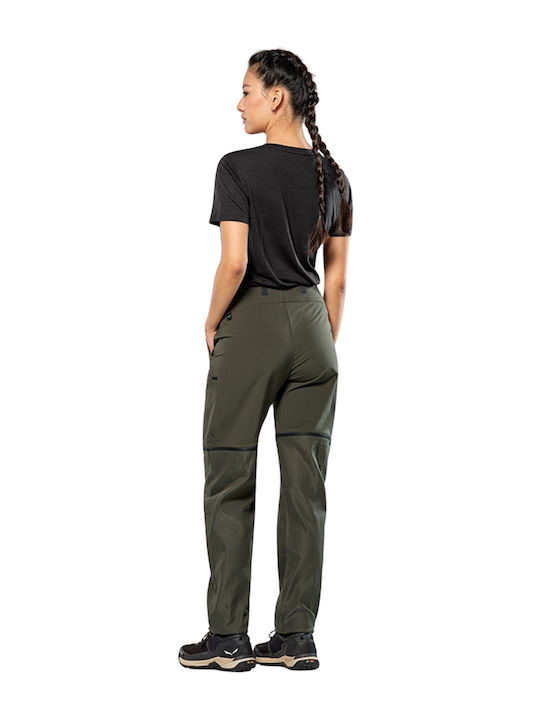 Salewa Hemp Dst Women's Long Hiking Trousers Khaki
