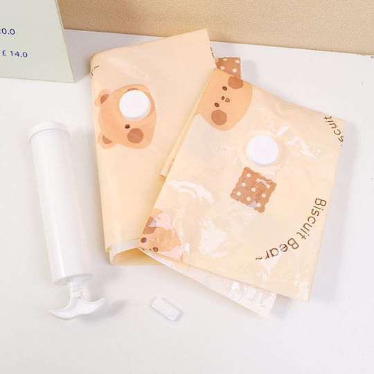 Plastic Air-Tight And Vacuum Storage Bag 80x100cm 2 Pieces