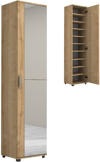 Single Door with Mirror Visla 45x36x187cm Natural Beech Single Door with Mirror Visla 45x36x187cm Natural Beech