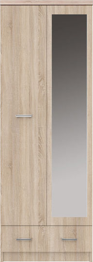 Top Mix Δίφυλλη Ντουλάπα με Καθρέπτη 60x33x183cm Top Mix Δίφυλλη Ντουλάπα με Καθρέπτη 60x33x183cm