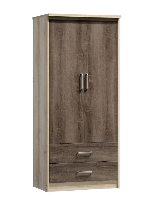 Olympus Δίφυλλη Ντουλάπα Castillo-Toro 81x57x183cm