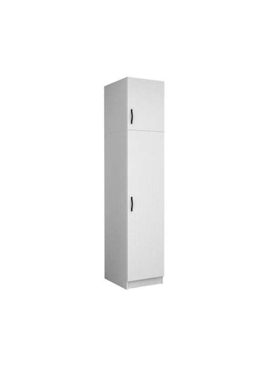 Единична врата Гардероб Victoria с Платформа Бял 50x60x240см