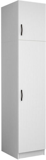 Single Door with Loft Victoria 50x60x240cm White Single Door with Loft Victoria 50x60x240cm White